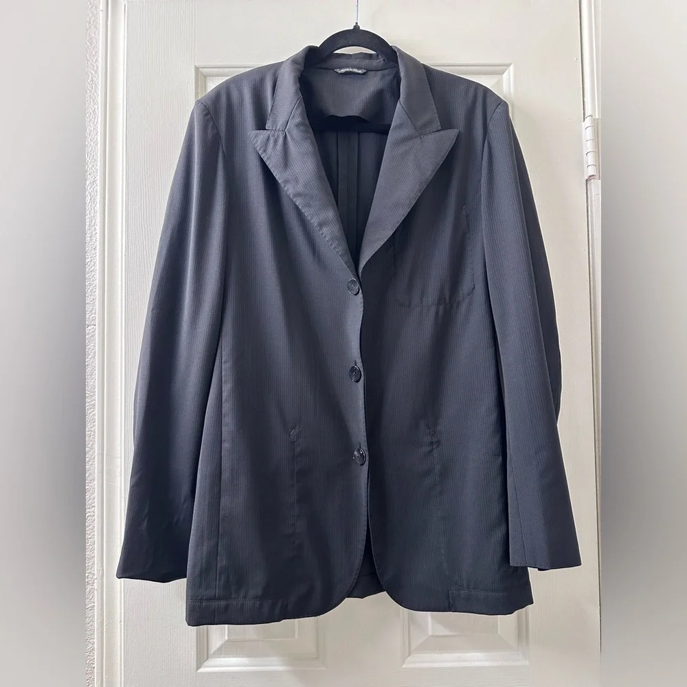 Jean Paul Gaultier Homme Lightweight Virgin Wool Blazer 40 Italy Pinstripe VTG